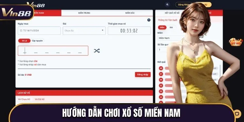 Các bước đặt cược xổ số online tại Vin88